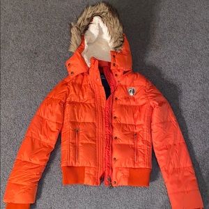 Orange winter coat